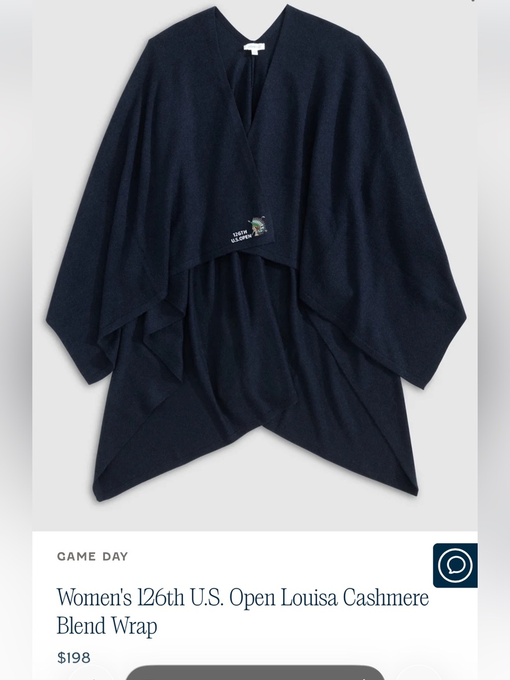 johnnie-O Navy Wrap Poncho Sweater